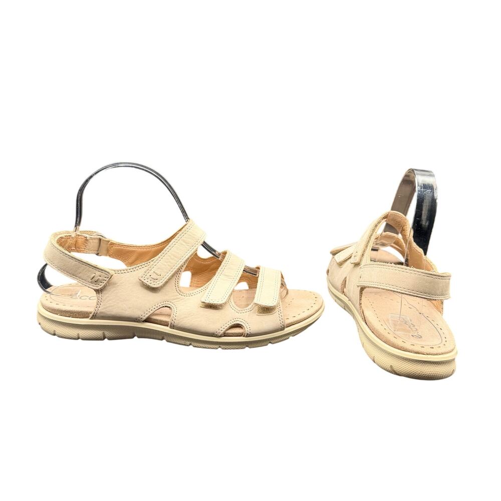 ECCO Yucatan Beige Leather Sport Sandals Women’s Size 40 us 9-9.5